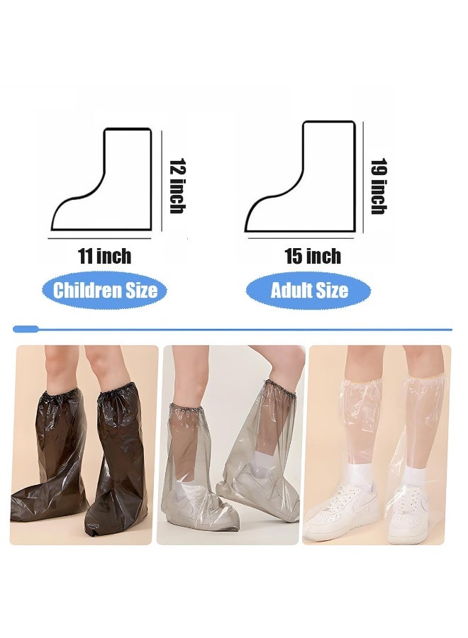 Bukela 10 Pairs Waterproof Shoe Covers for Rain, Boot Covers Disposable Shoe Covers for Men and Women Rain Outdoor Indoors Overshoes, Non-Slip Outdoor Waterproof Shoe Boot Protectors (Grey-10Pcs, Adult) - Image 2